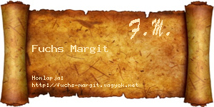 Fuchs Margit névjegykártya